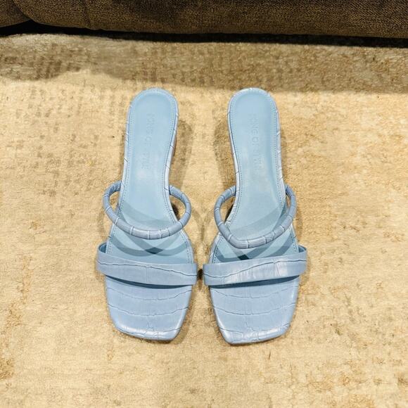 Song of Style fia sandal in Blue printed slide wedge sandal woman’s 10 - Picture 4 of 11